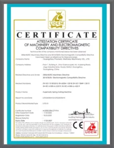 promatic certificate 1
